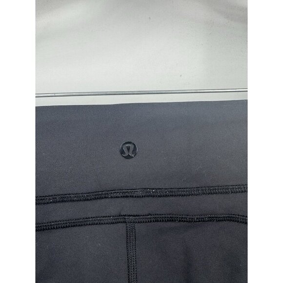 Lululemon Cropped Legging Women 6 Black Sheer Athletic Yoga Gym Workout - Picture 3 of 7